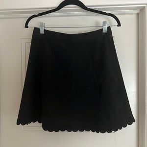 Club Monaco Black Faux Suede Mini Skirt